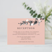 maanlicht | BRUILOFT RECEPTIE BEHUIZING roze Kaart (Staand voorkant)