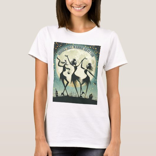 Maanlicht Dans – Geesten Willen Gewoon Gewoon Fun T-shirt (Voorkant)