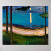 Maanlicht door Edvard Munch Poster (Voorkant)
