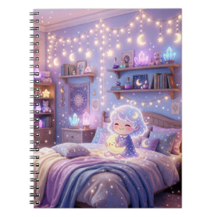 Maanlicht Dromen Kawaii Spiraal Notebook Notitieboek