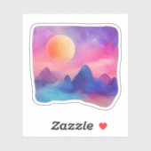 maanlicht-droomlandschap sticker (Vel)