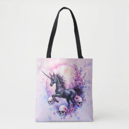 Maanlicht Eenhoorn Tussen Vergeten Rozen, Tote Bag