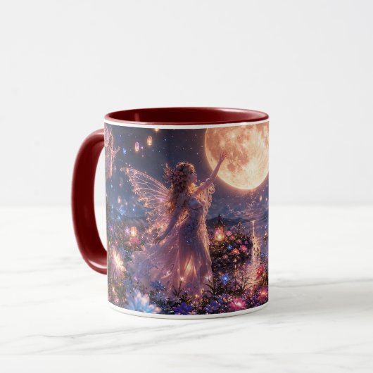 Maanlicht Elfen Fantasy Accentmok Mok (Voorkant links)