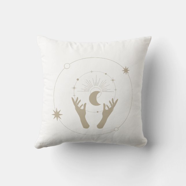 maanlicht fantasie esthetisch ontwerp kussen (Achterkant)