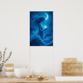 maanlicht-getijdenhouder poster (Keuken)