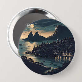 Maanlicht Haven Ronde Button 4,0 Cm