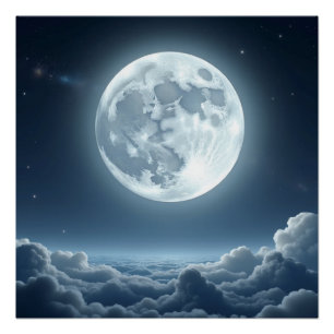 Maanlicht Hemel Kunst – Serene Maannacht Perfect Poster