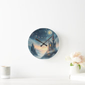 Maanlicht hemels kasteel ronde klok (Huis)