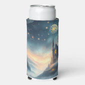 Maanlicht hemels kasteel seltzer blikjeskoeler (Seltzer Voorkant)