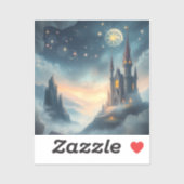Maanlicht hemels kasteel sticker (Vel)