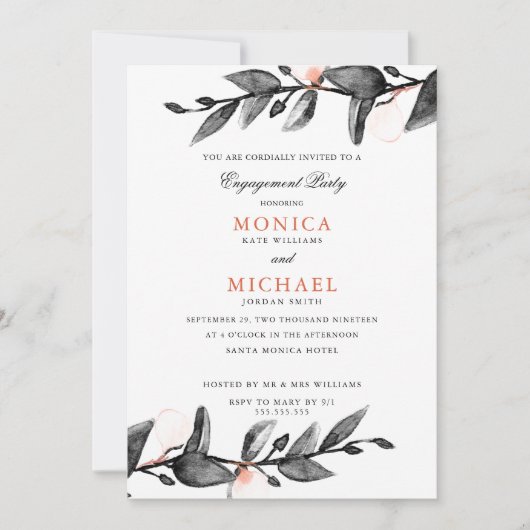 maanlicht | Huwelijksverlovingsfeest Kaart (Voorkant)