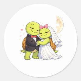 Maanlicht Liefde Ronde Sticker