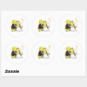 Maanlicht Liefde Ronde Sticker (Vel)