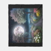Maanlicht Middernacht 1 Fleece Deken (Voorkant)