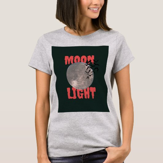 Maanlicht ontwerp t-shirt (Voorkant)