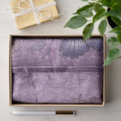 maanlicht Paarse mottenvlinders Lila bloemen Tissuepapier (Geschenk)