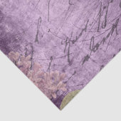 maanlicht Paarse mottenvlinders Lila bloemen Tissuepapier (Detail)