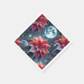 Maanlicht Poinsettia Bloemenpatroon Decoupage Servet (Hoek)