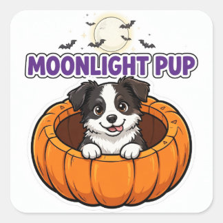 Maanlicht Pup Sticker — Border Collie Reuzenpompoe
