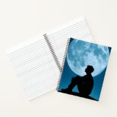 Maanlicht Reflecties Spiraal Notebook Notitieboek (Binnen)