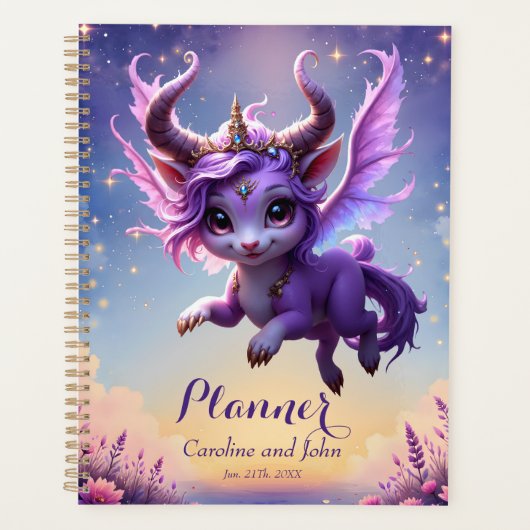 Maanlicht Rijk Bewaker – Violet Dreamling. Planner (Voorkant)