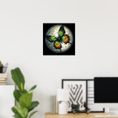 Maanlicht Vlinder Poster (Thuiskantoor)
