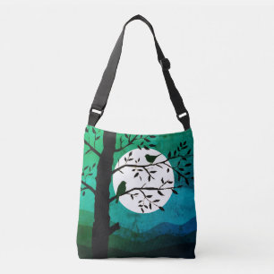 maanlicht vogels crossbody tas