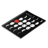 MAANLICHT wit & rood + jouw ideeën Notitieboek (Linkerzijde)