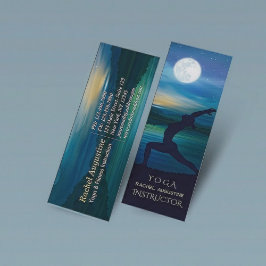 Maanlicht Yoga Meditatie Halve maan Groet Mini Visitekaartje