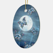 Maanlichte Fladder Keramisch Ornament (Links)