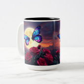 Maanlichte Stilte Tweekleurige Koffiemok (Voorkant links)