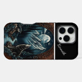 Maanlichtgehuil van de wolf iPhone hoesje (Achterkant horizontaal)