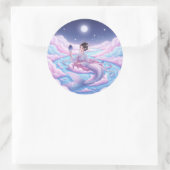 maanlichtreflectie ronde sticker (Tas)