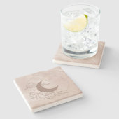 Maanlichts Stenen Onderzetter (Zijkant)
