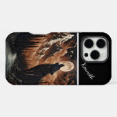 Maanlichtserenade van de wolf iPhone hoesje (Achterkant horizontaal)
