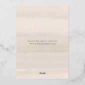 maanlichttuin | Floral Wedding Bewaar de datum Folie Uitnodiging (Achterkant)