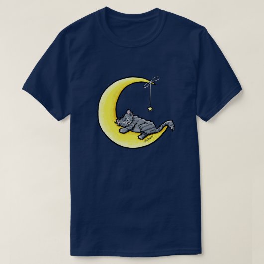 Maanliefde Tabby Kat T-Shirt (Design voorkant)