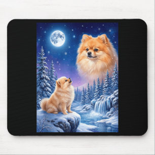 Maanloeiende meme dier hond pomeranian muismat