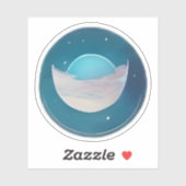 maanluchtspiegeling sticker (Vel)