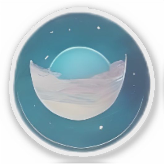 maanluchtspiegeling sticker (Voorkant)