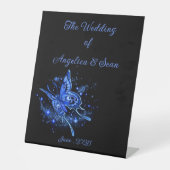 Maanmaand magische bruiloft reclamebord met voetstuk (Voorkant)