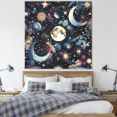 maanmagie canvas afdruk (Insitu (Slaapkamer))