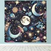 maanmagie canvas afdruk (Insitu (Houten vloer))