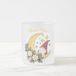 Maanmagië Schattige Gnome op Sikkelmaan Bloemrijk  Matglas Koffiemok