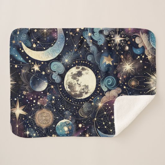 maanmagie sherpa deken (Voorkant (horizontaal))