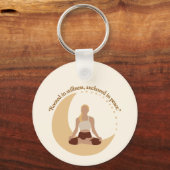 Maanmeditatie – Hemels Welzijn Sleutelhanger (Voorkant)