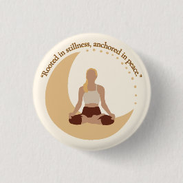 Maanmeditatie – Hemelse Welzijn Ronde Button 3,2 Cm