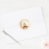 Maanmeditatie – Hemelse Welzijn  Ronde Sticker (Envelop)
