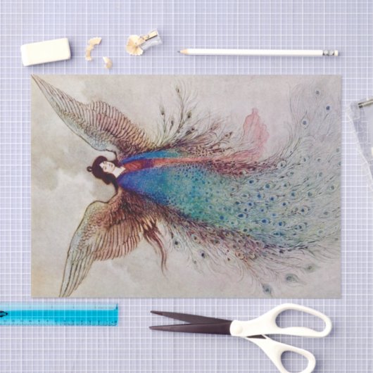 “Maanmeisje” sprookjeskunst van Warwick Goble Tissuepapier (Craft)