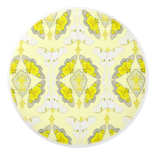 Maanmot  keramische knop (Voorkant)